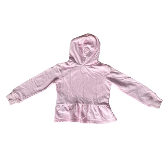 Girl's Pink Levi's Hoodie Levi's Logo Patch Ruffle Hem Size 4XS 3-4Yrs - Picture 3 of 7